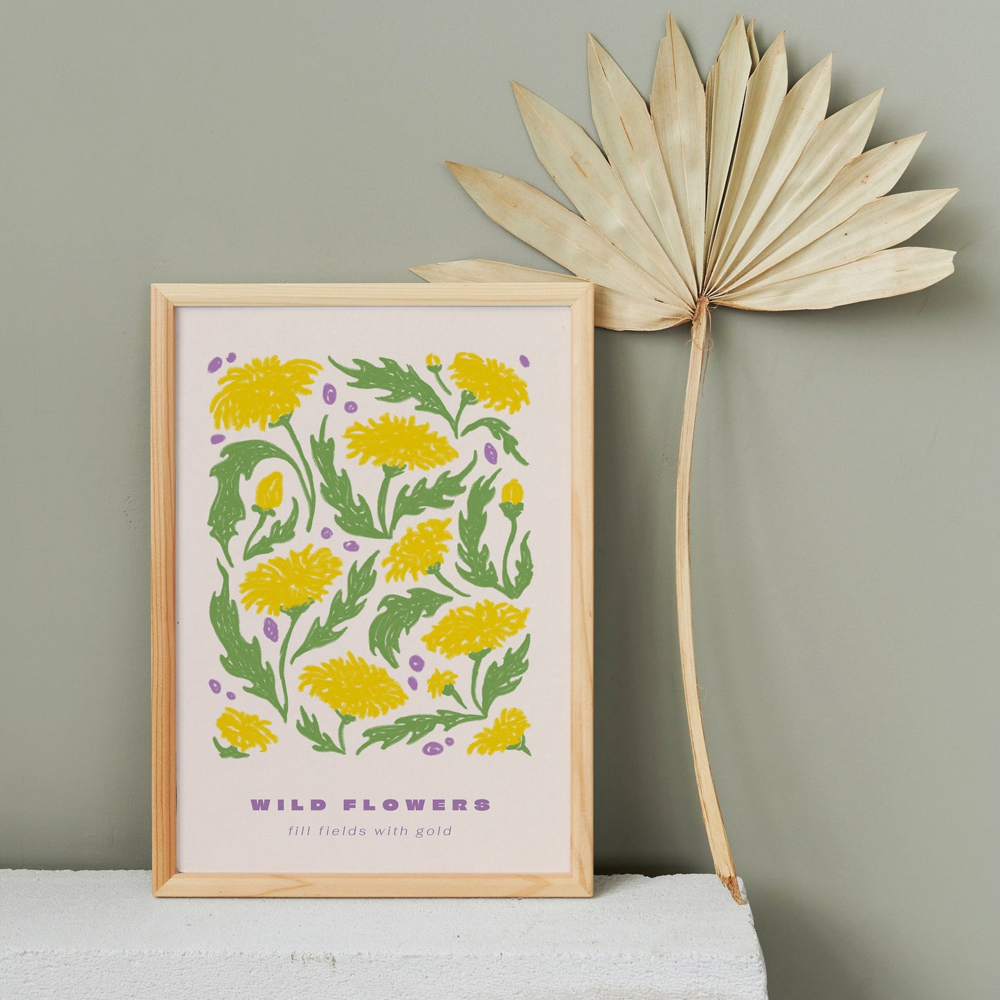 Póster Flores Silvestres Amarillas