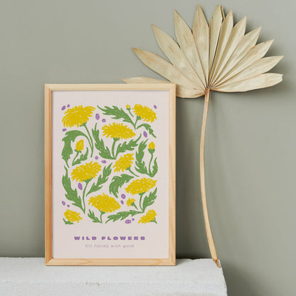 Póster Flores Silvestres Amarillas