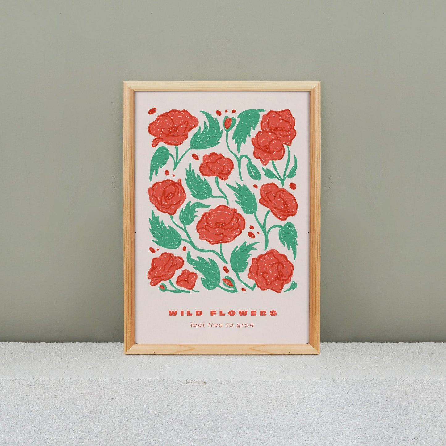 Póster Flores Silvestres Amapolas