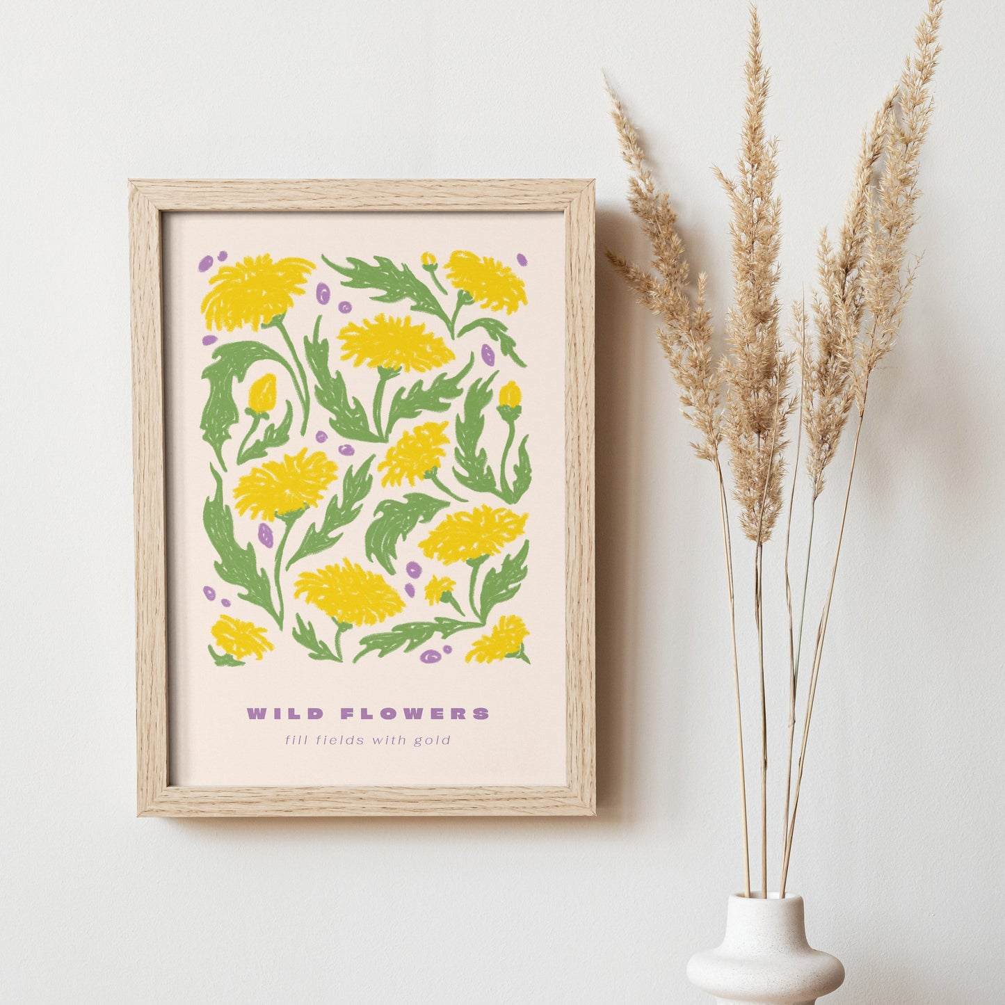 Póster Flores Silvestres Amarillas