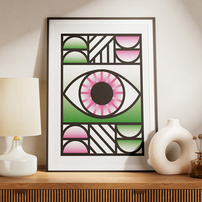 Póster Ojo Geométrico – Arte Moderno con Vibras Místicas