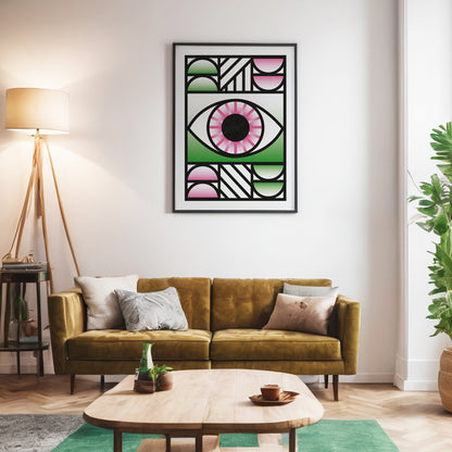 Póster Ojo Geométrico – Arte Moderno con Vibras Místicas