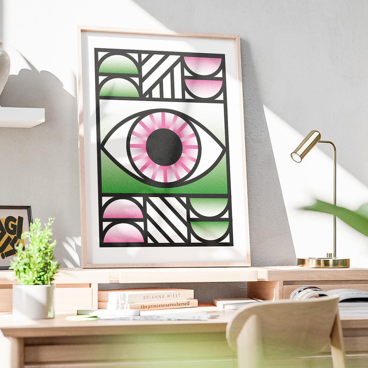 Póster Ojo Geométrico – Arte Moderno con Vibras Místicas