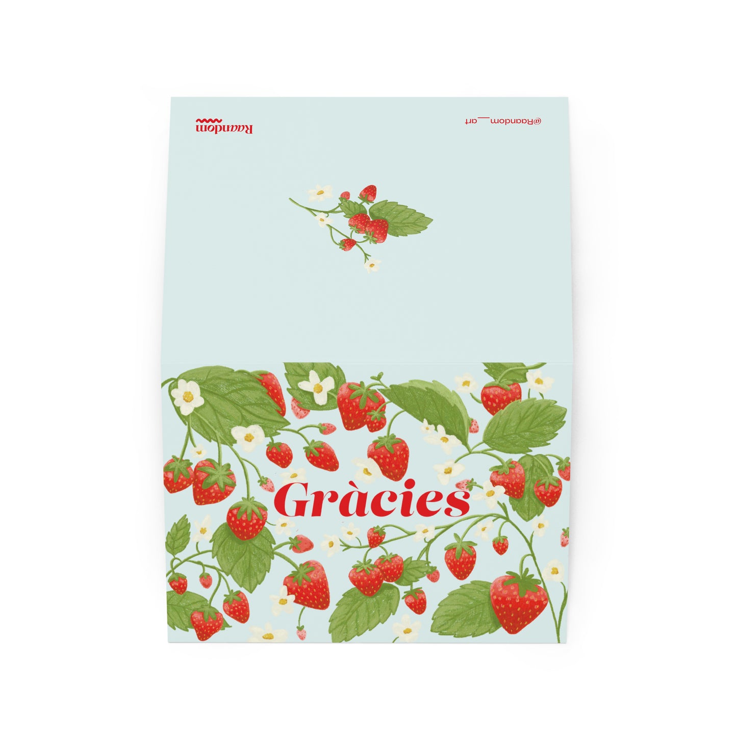 Tarjeta agradecimiento de fresas