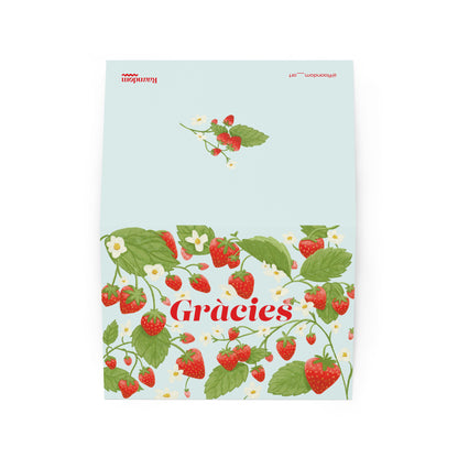 Tarjeta agradecimiento de fresas