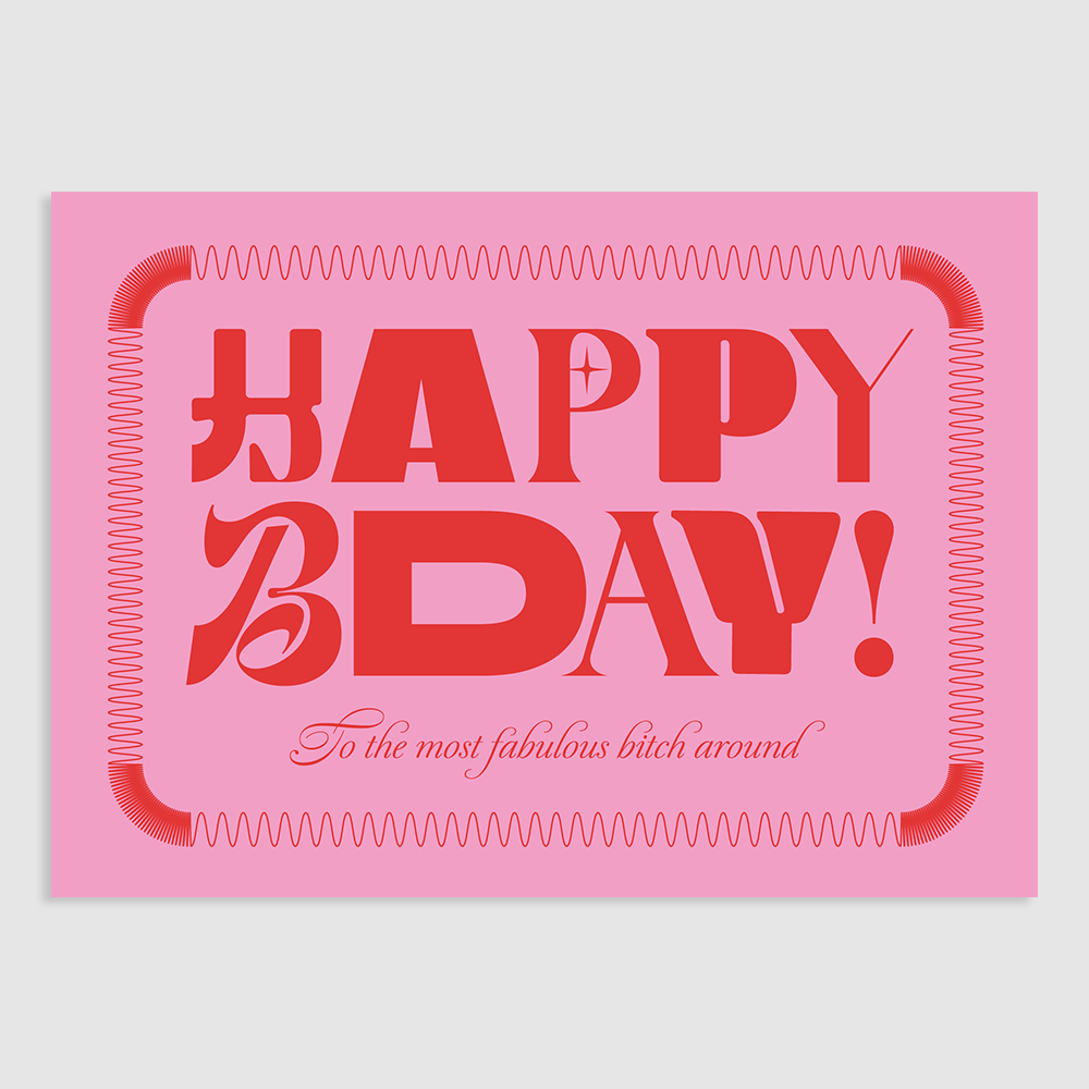 Fabulous Bitch Tarjeta Cumpleaños