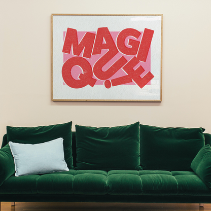 Póster Magique Rojo Rosa