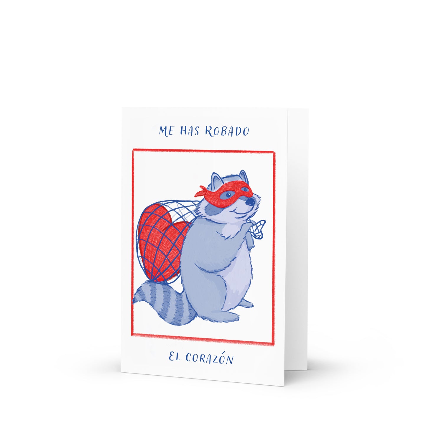 Tarjeta de Amor Mapache Ladrón de Corazón