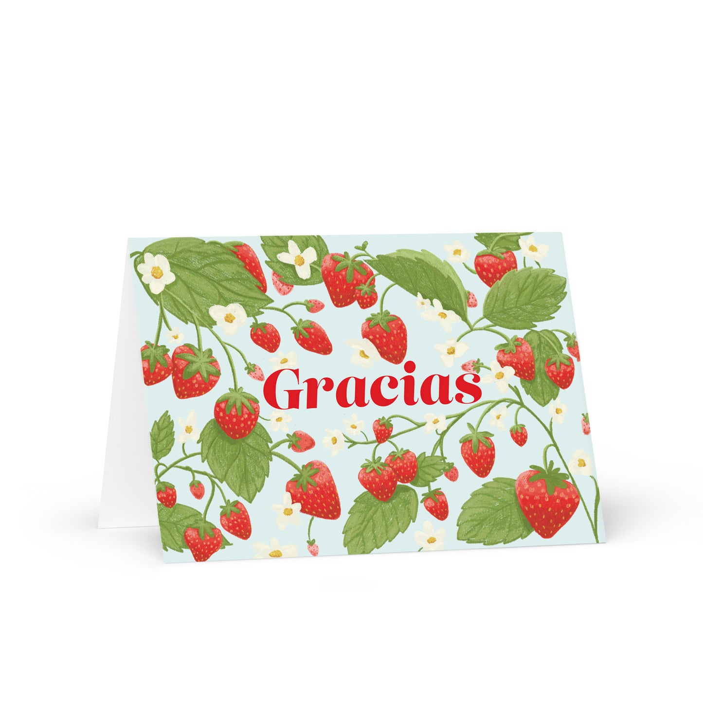 Tarjeta agradecimiento de fresas