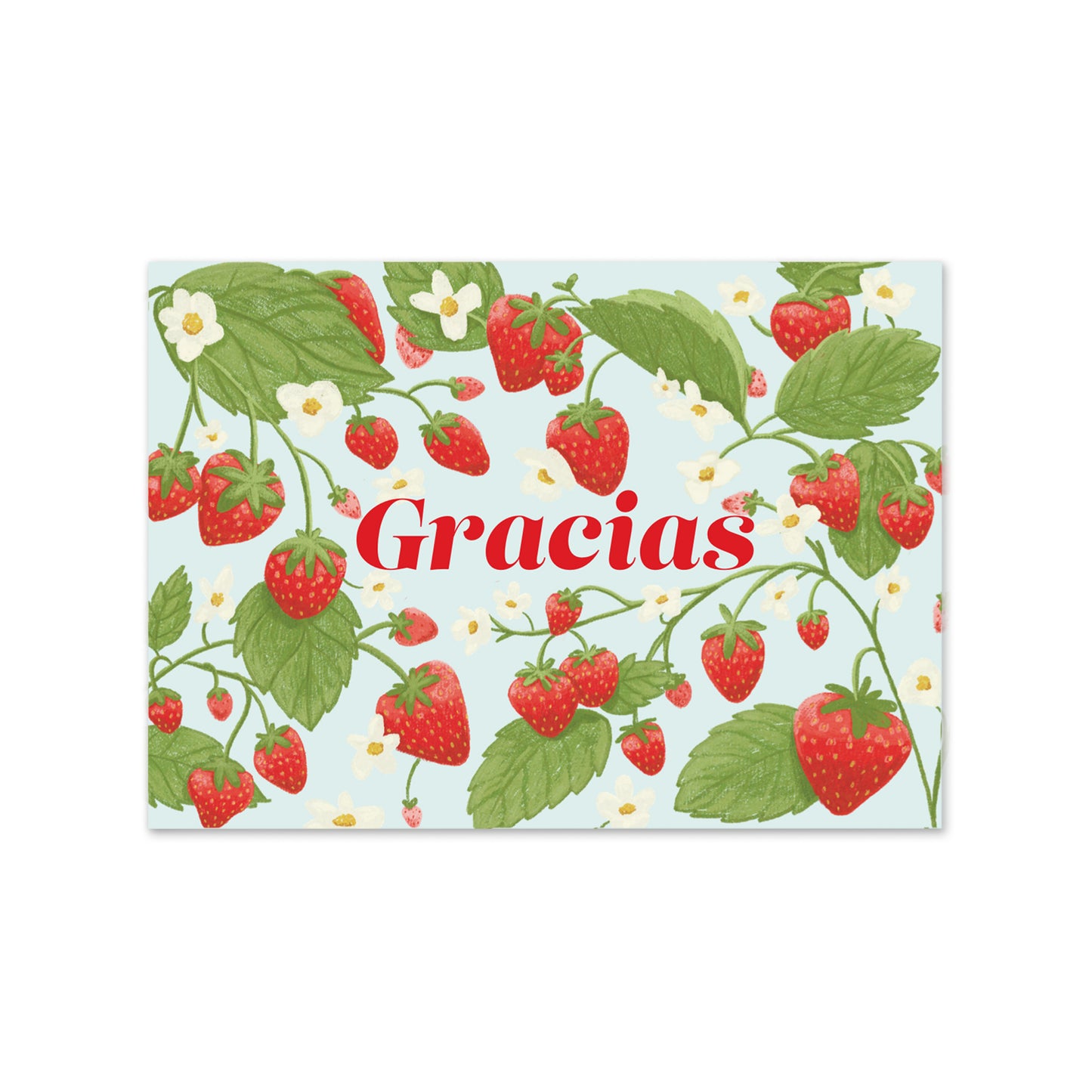 Tarjeta agradecimiento de fresas