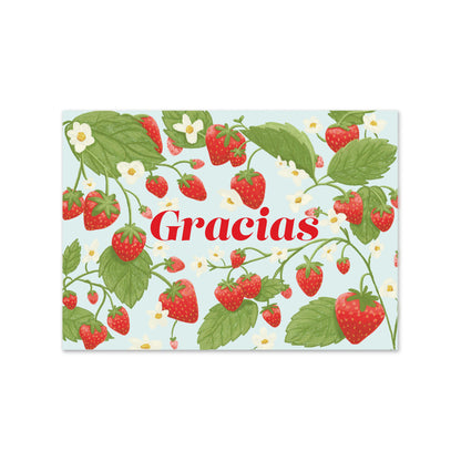 Tarjeta agradecimiento de fresas